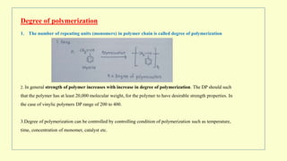 Polymer Numbers Introduction to polymer chemistry | PPTX