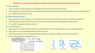 Introduction to polymer chemistry | PPTX