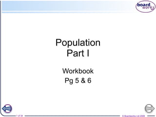 Population Part I Workbook Pg 5 & 6 