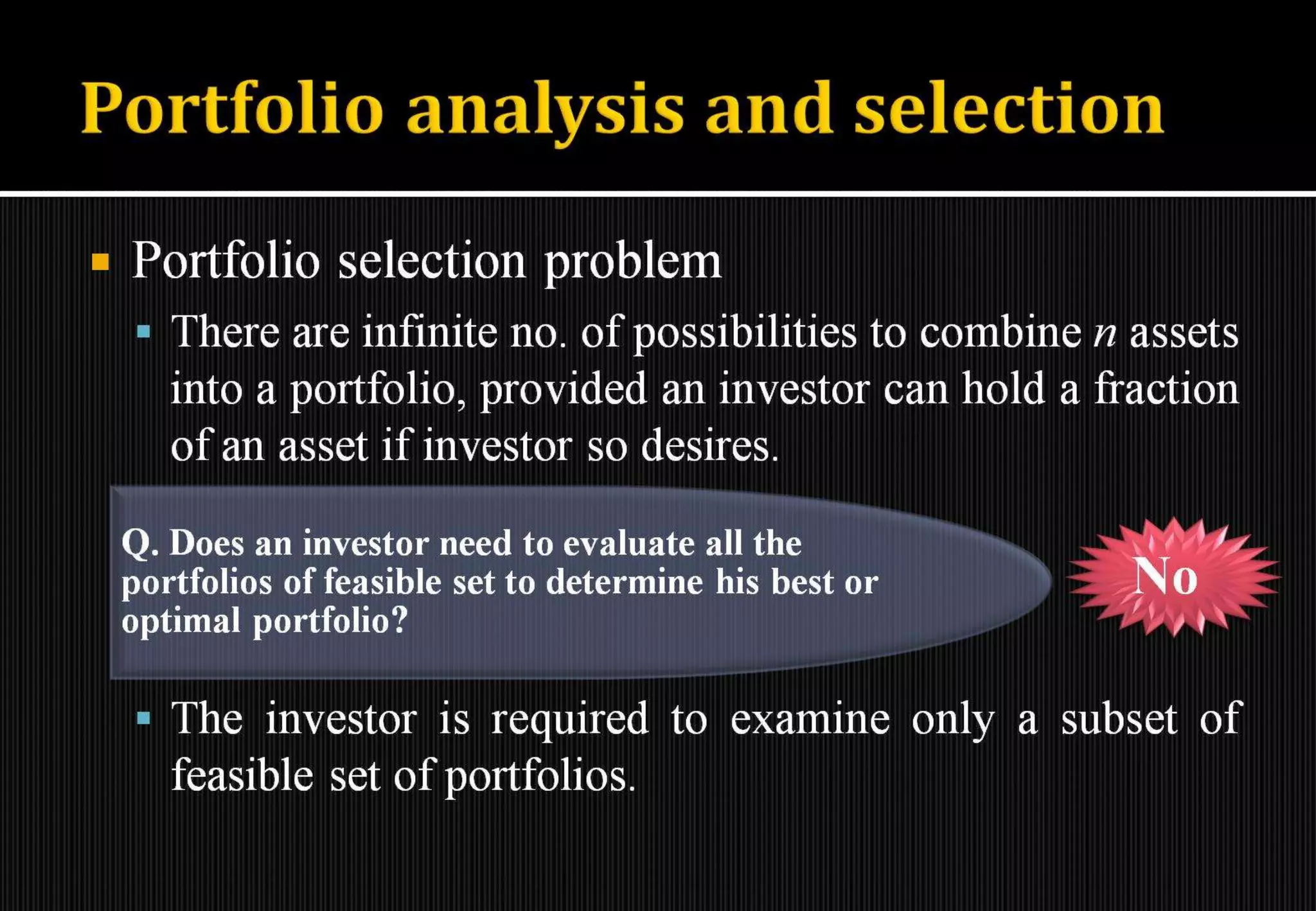 Introduction to portfolio management