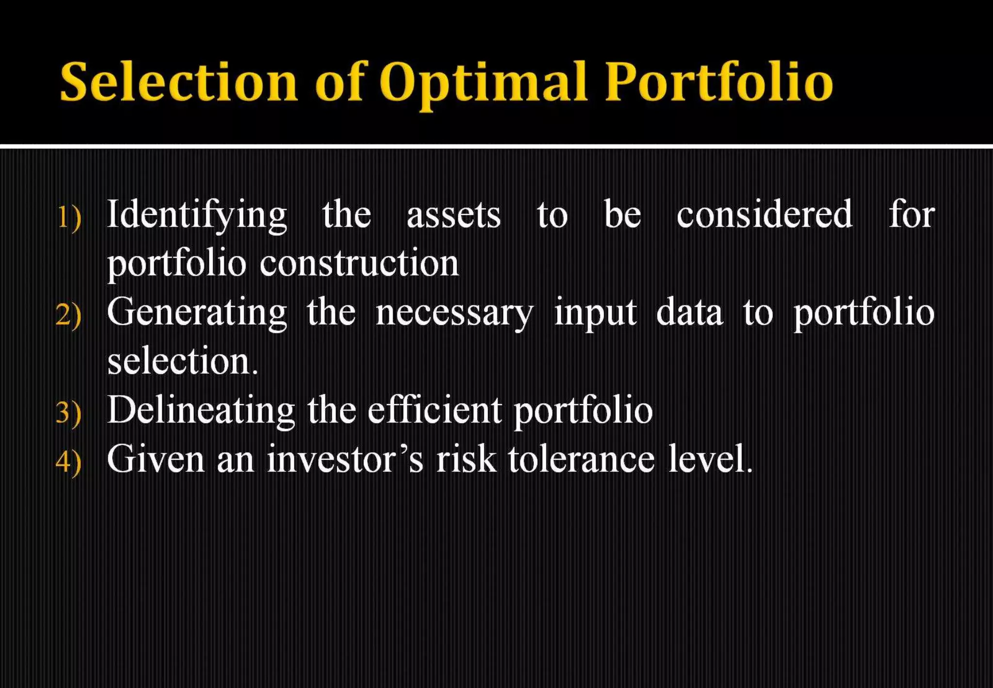 Introduction to portfolio management