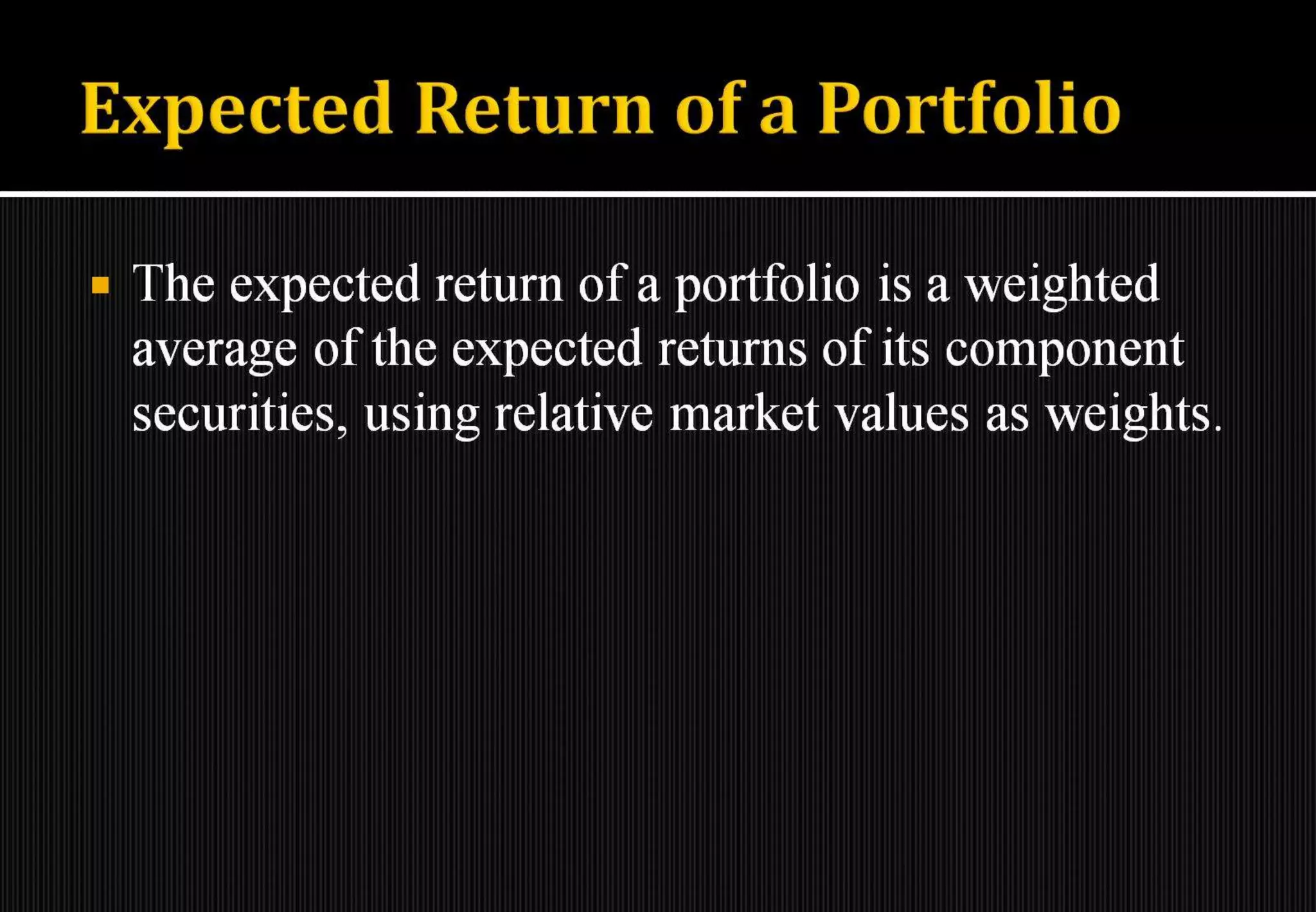 Introduction to portfolio management
