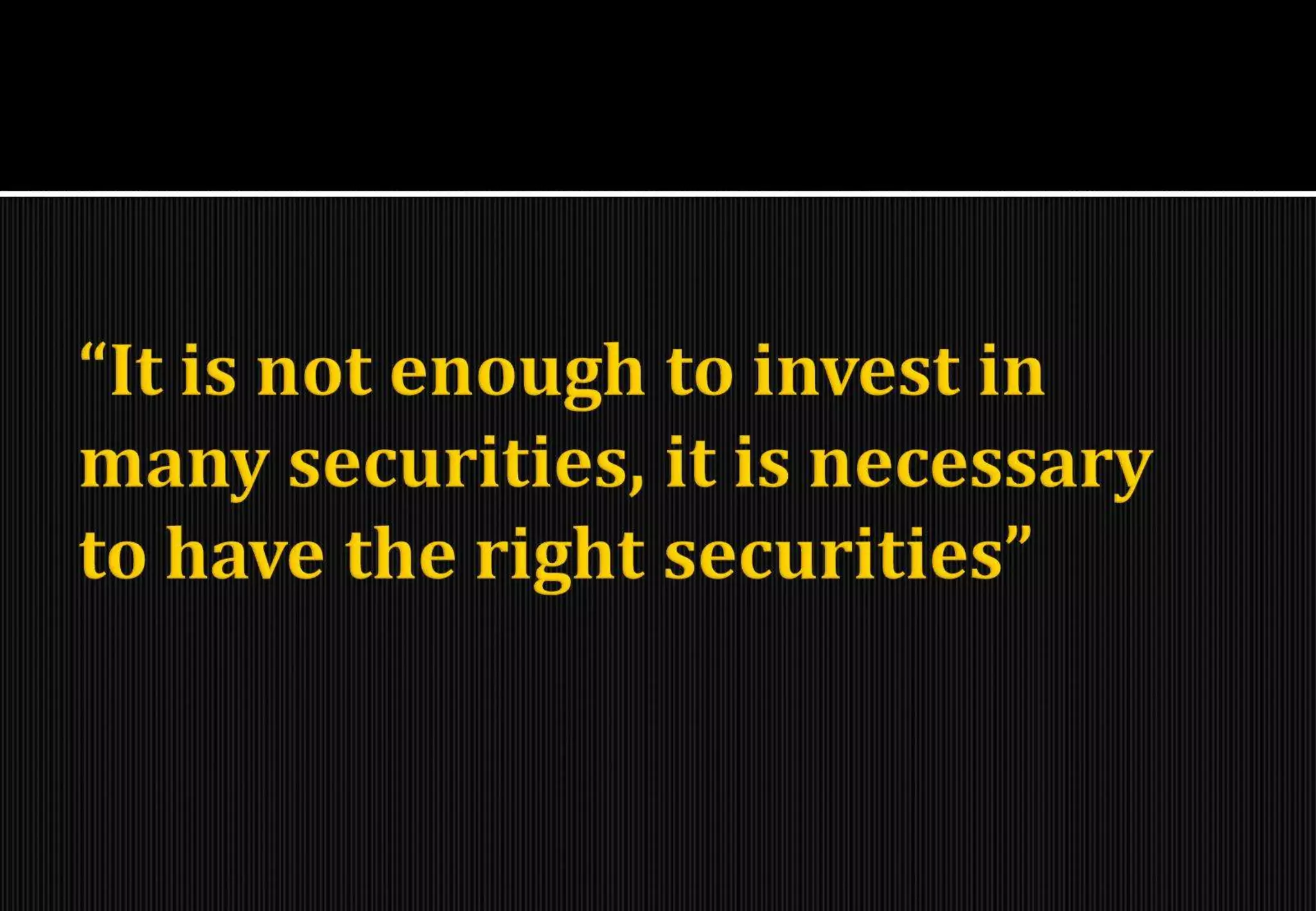 Introduction to portfolio management