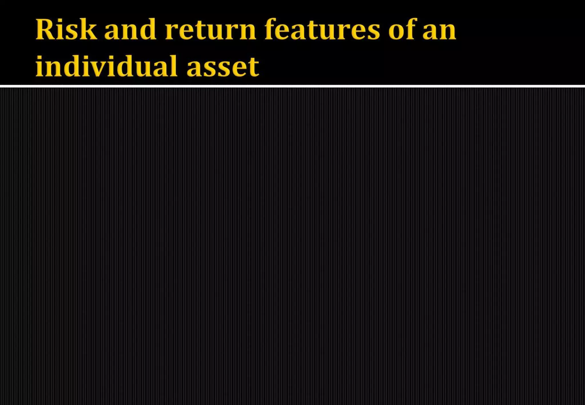 Introduction to portfolio management