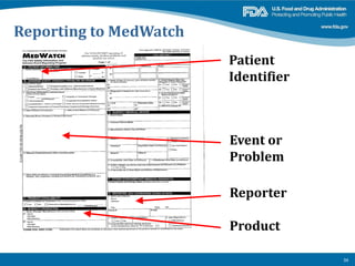 Medwatch Example Introduction to post marketing drug safety surveillance fda 2-11-14 | PDF