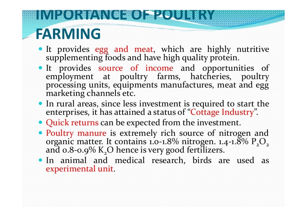Introduction to poultry science