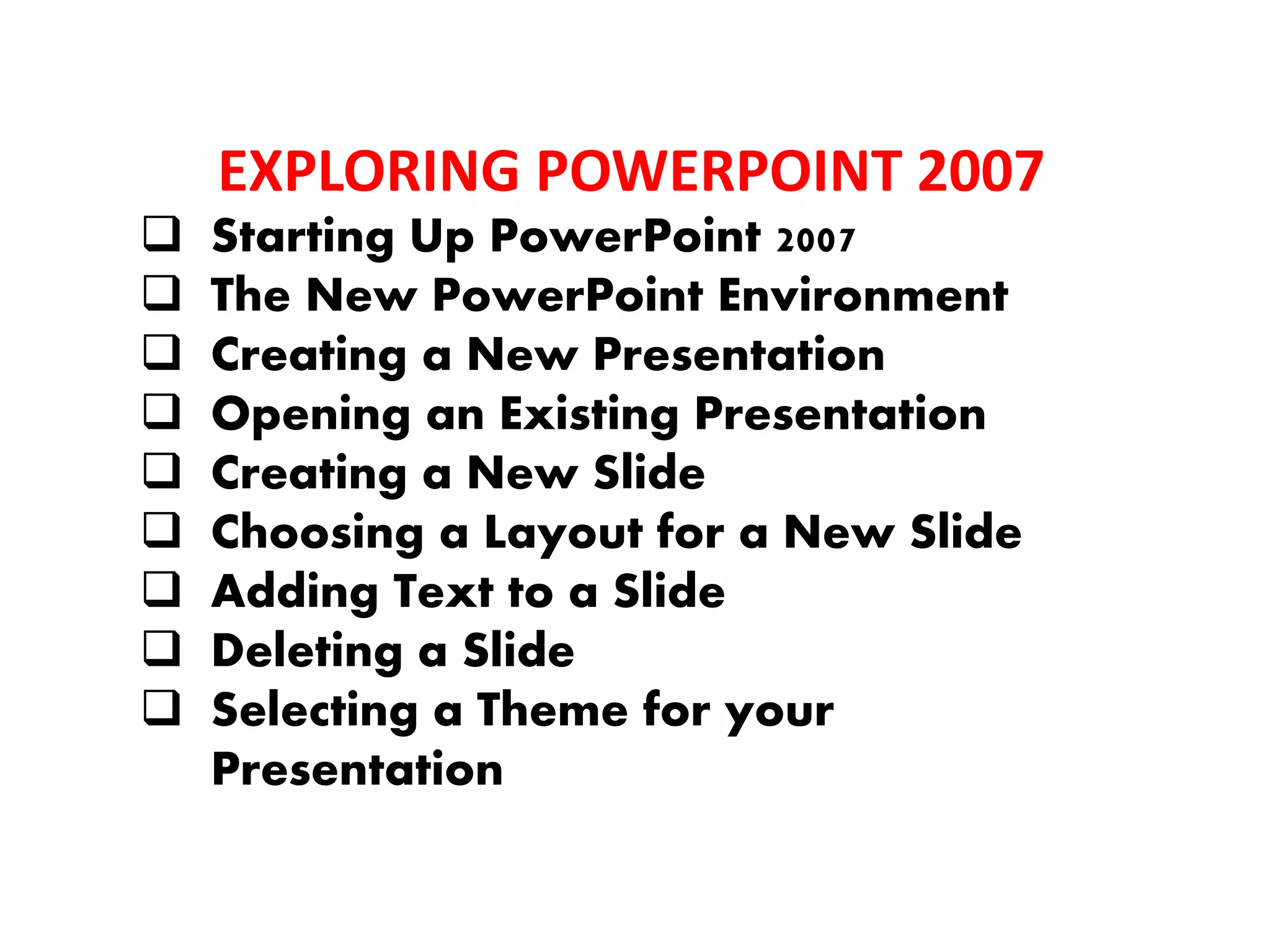 Introduction to powerpoint | PPTX