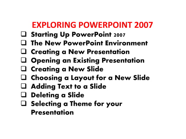 Introduction to powerpoint | PPTX