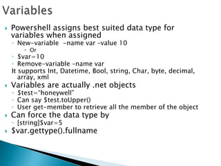 Introduction to powershell | PPT image.