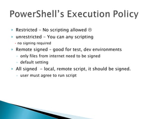 Introduction to PowerShell | PPT