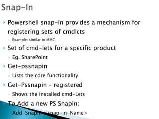 Introduction to PowerShell | PPT