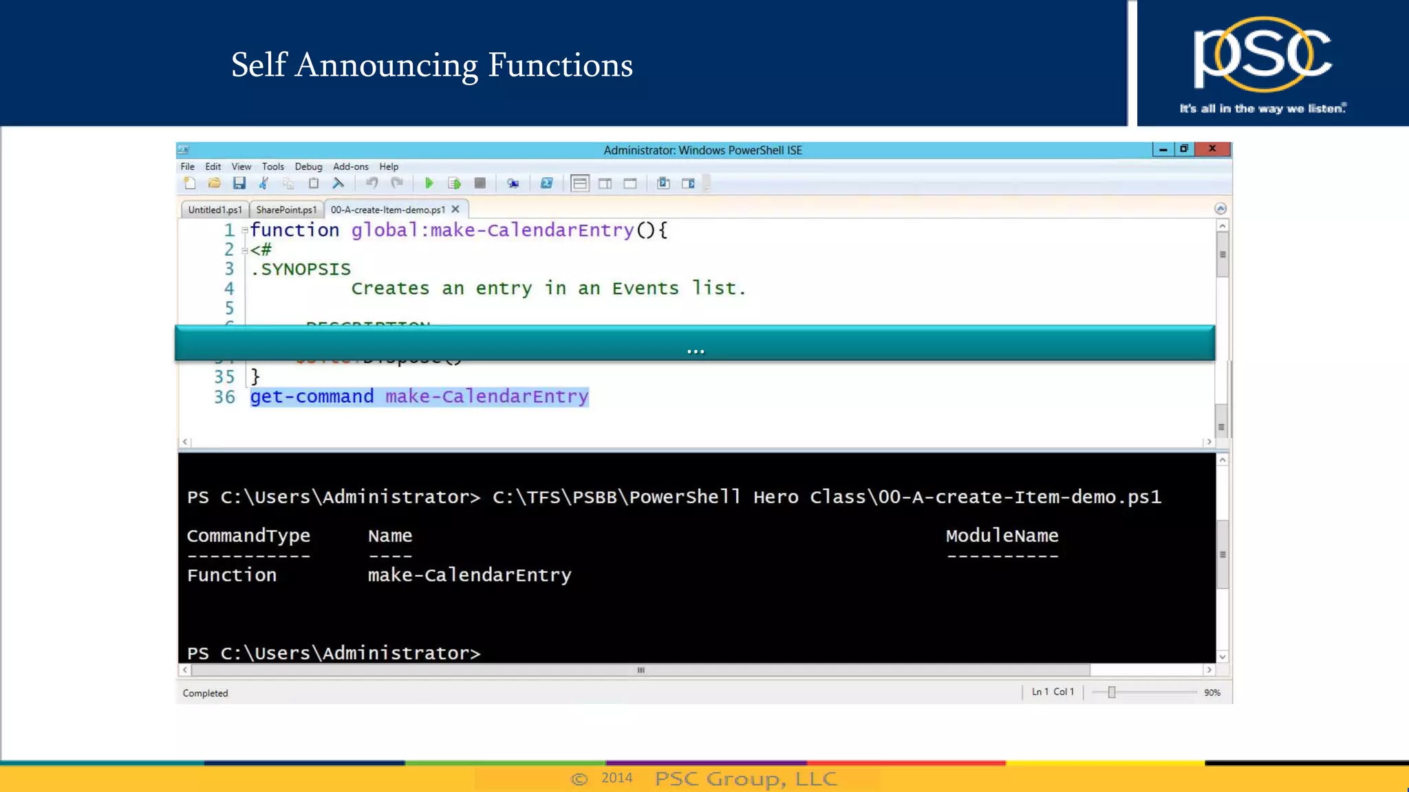 2014
Self Announcing Functions
…
 