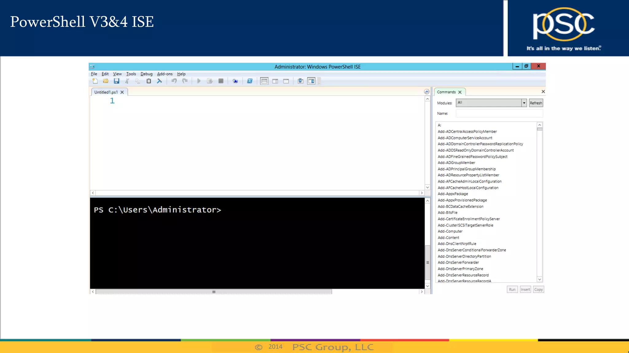 2014
PowerShell V3&4 ISE
 