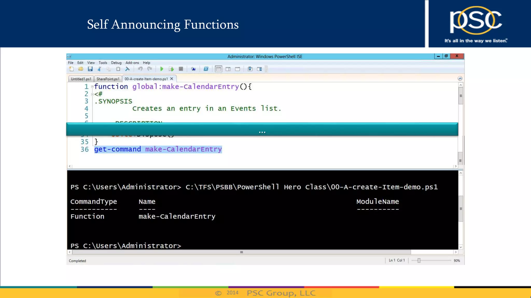 2014
Self Announcing Functions
…
 