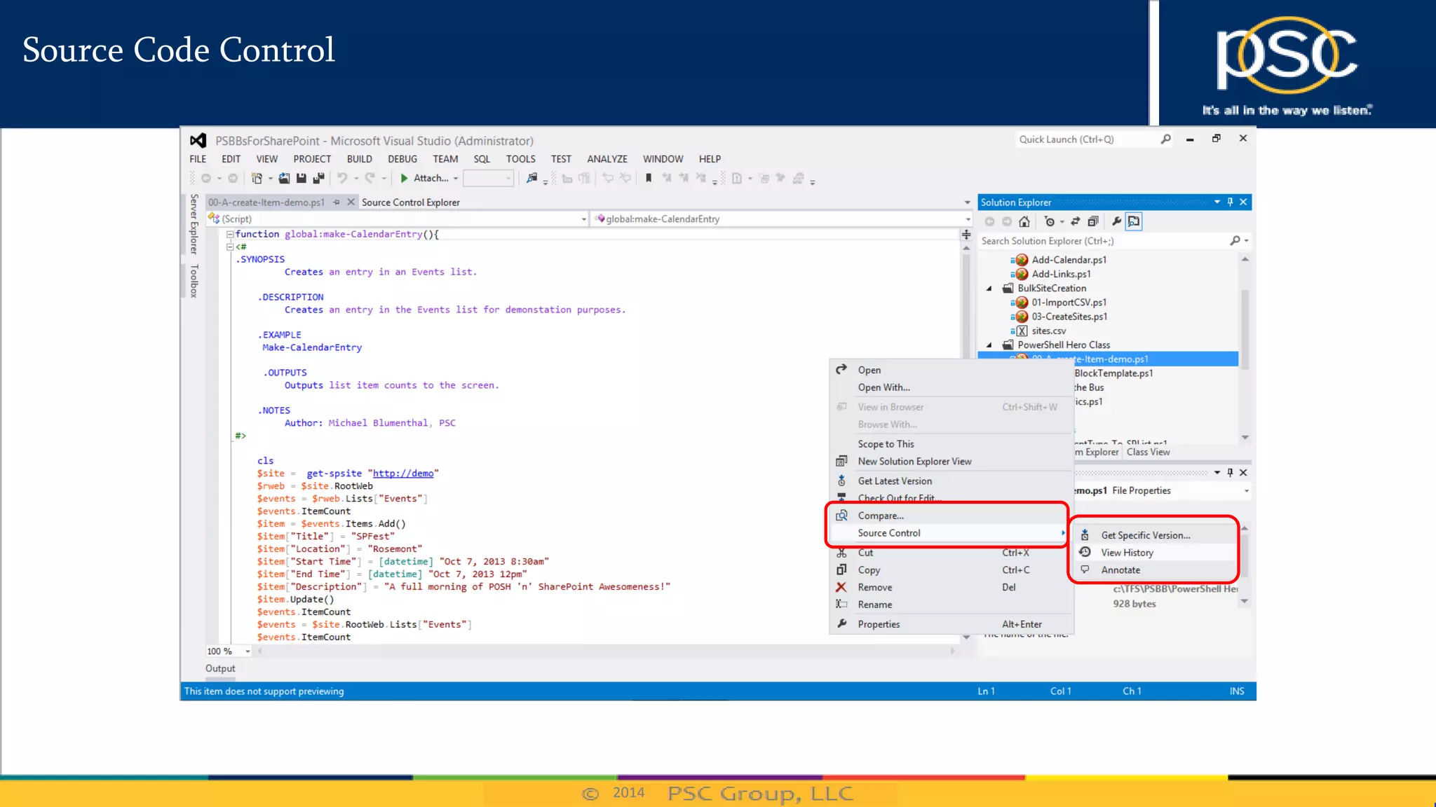 2014
Source Code Control
 