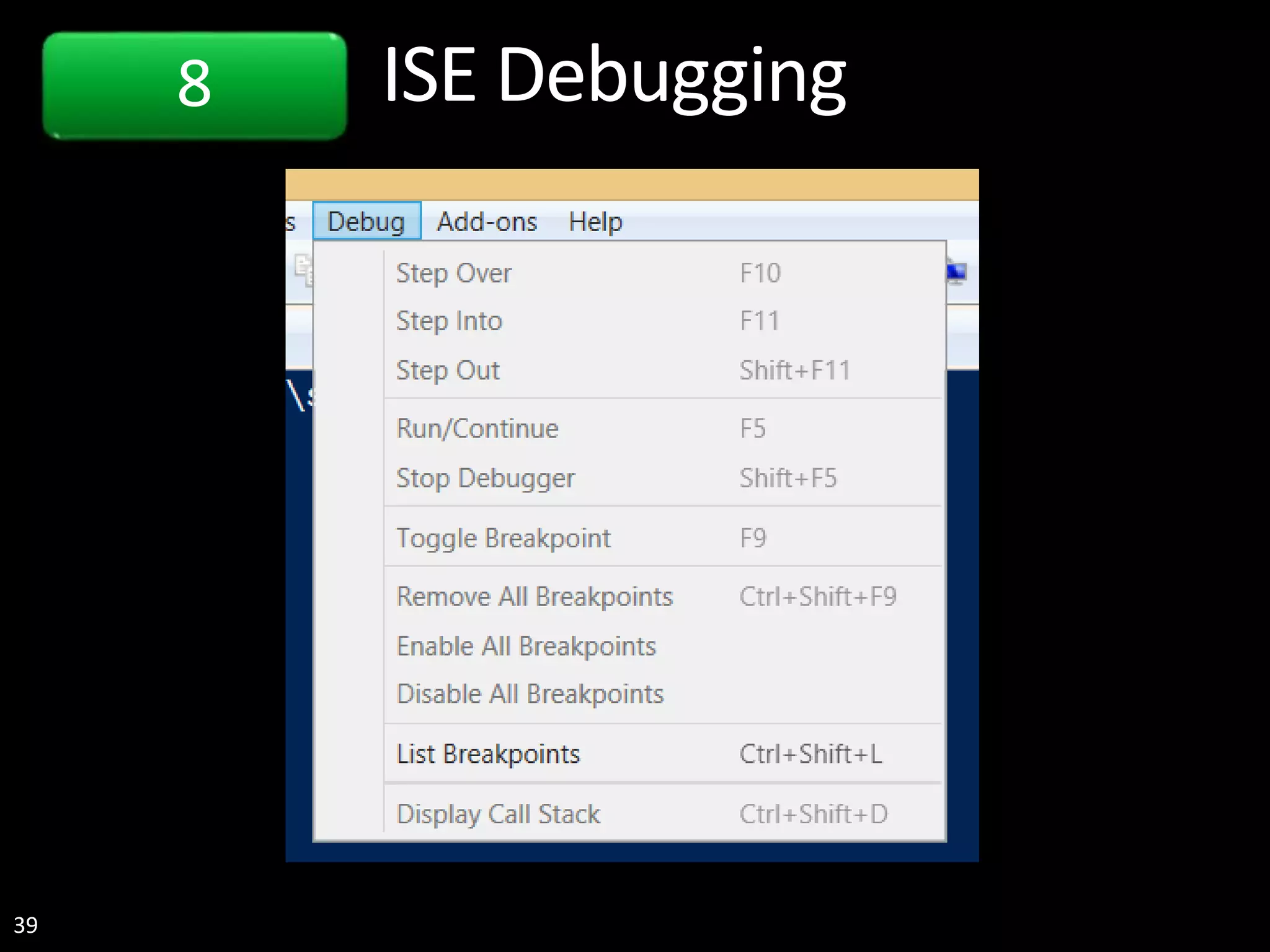39 ISE Debugging8 
