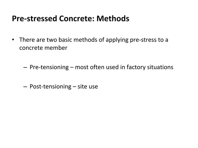 Introduction to prestressed concrete