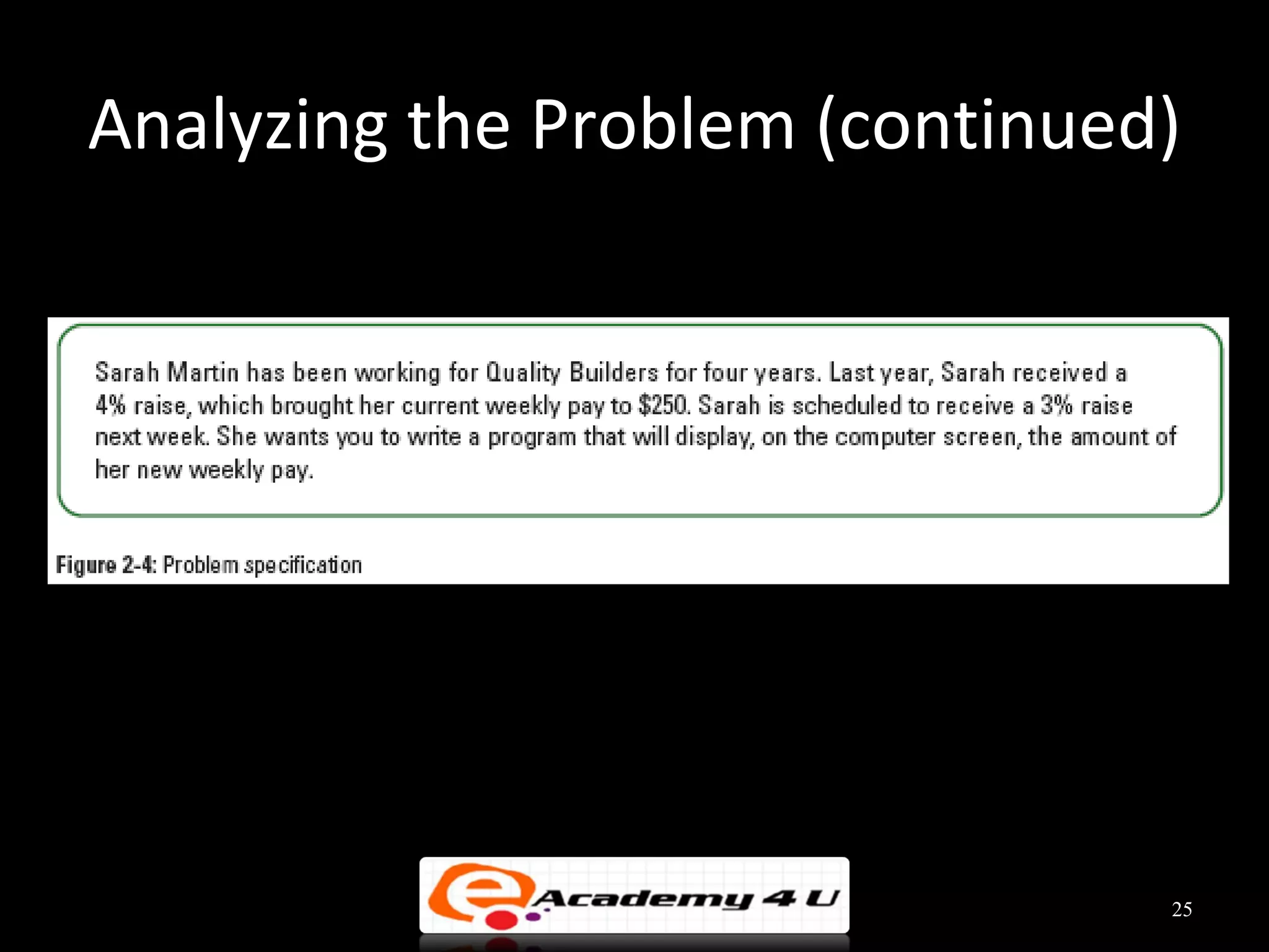 Analyzing the Problem (continued)




                                25
 