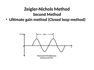 Zeigler-Nichols Method
Second Method
• Ultimate gain method (Closed loop method)
 