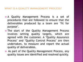 Introduction to process of quality (1) | PPTX