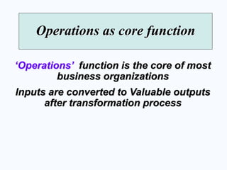 Introduction to production and operations management | PPT