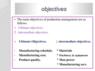 Introduction to production and production management | PPTX