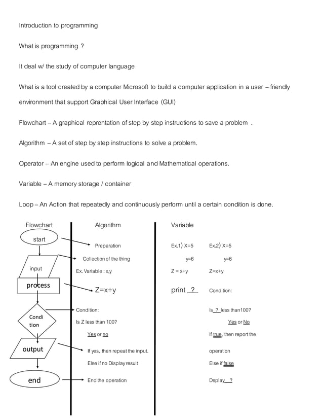 Introduction to programming | PDF