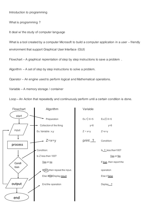 Introduction to programming | PDF