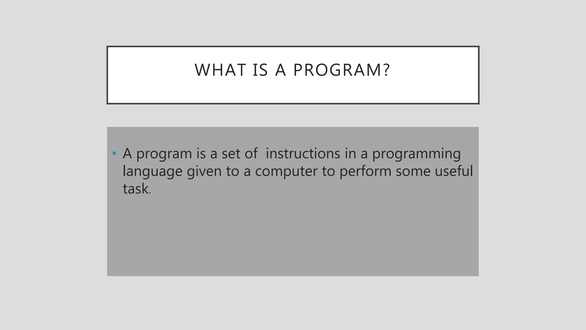 Introduction to programming | PPTX