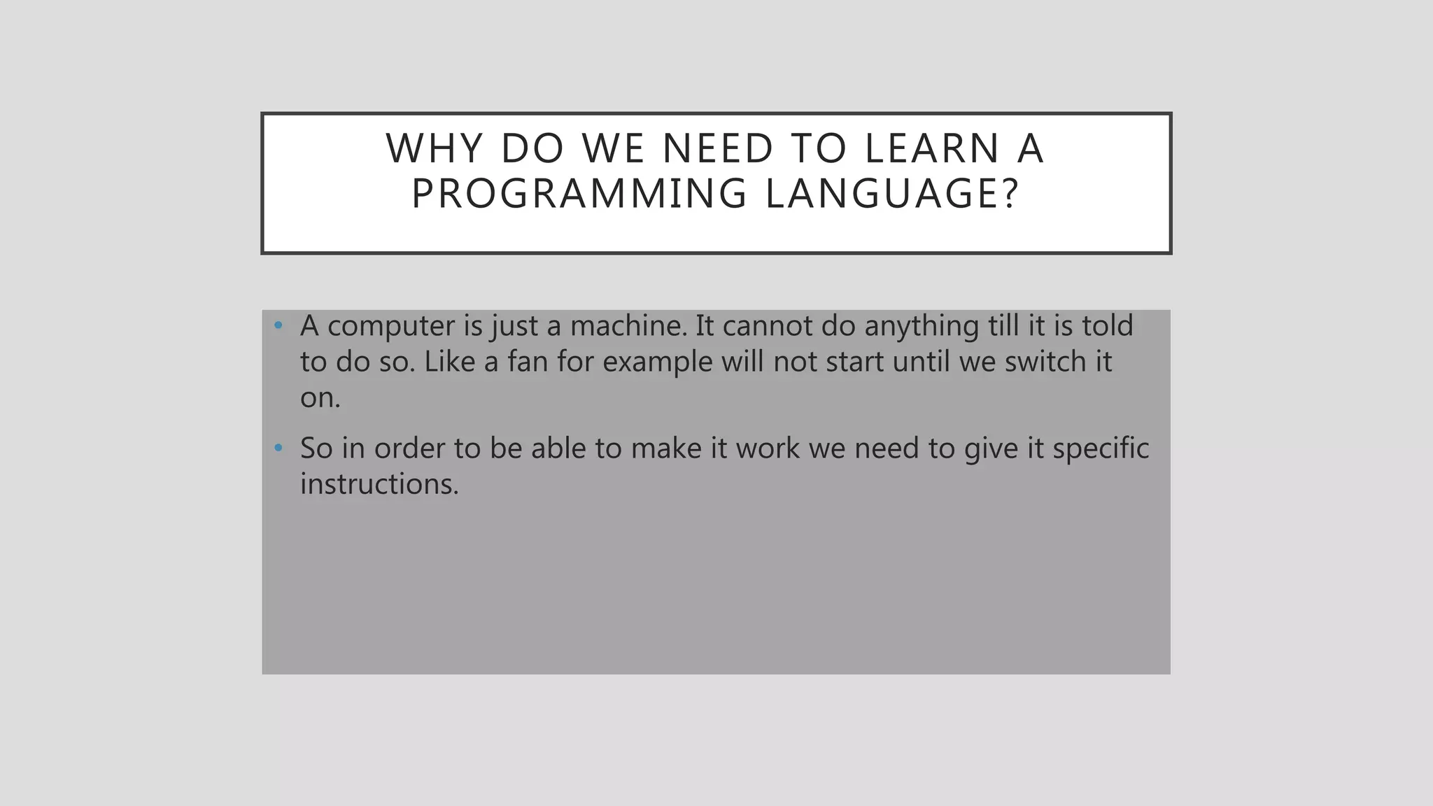 Introduction to programming | PPTX