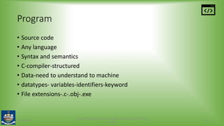 Introduction to programming | PPT