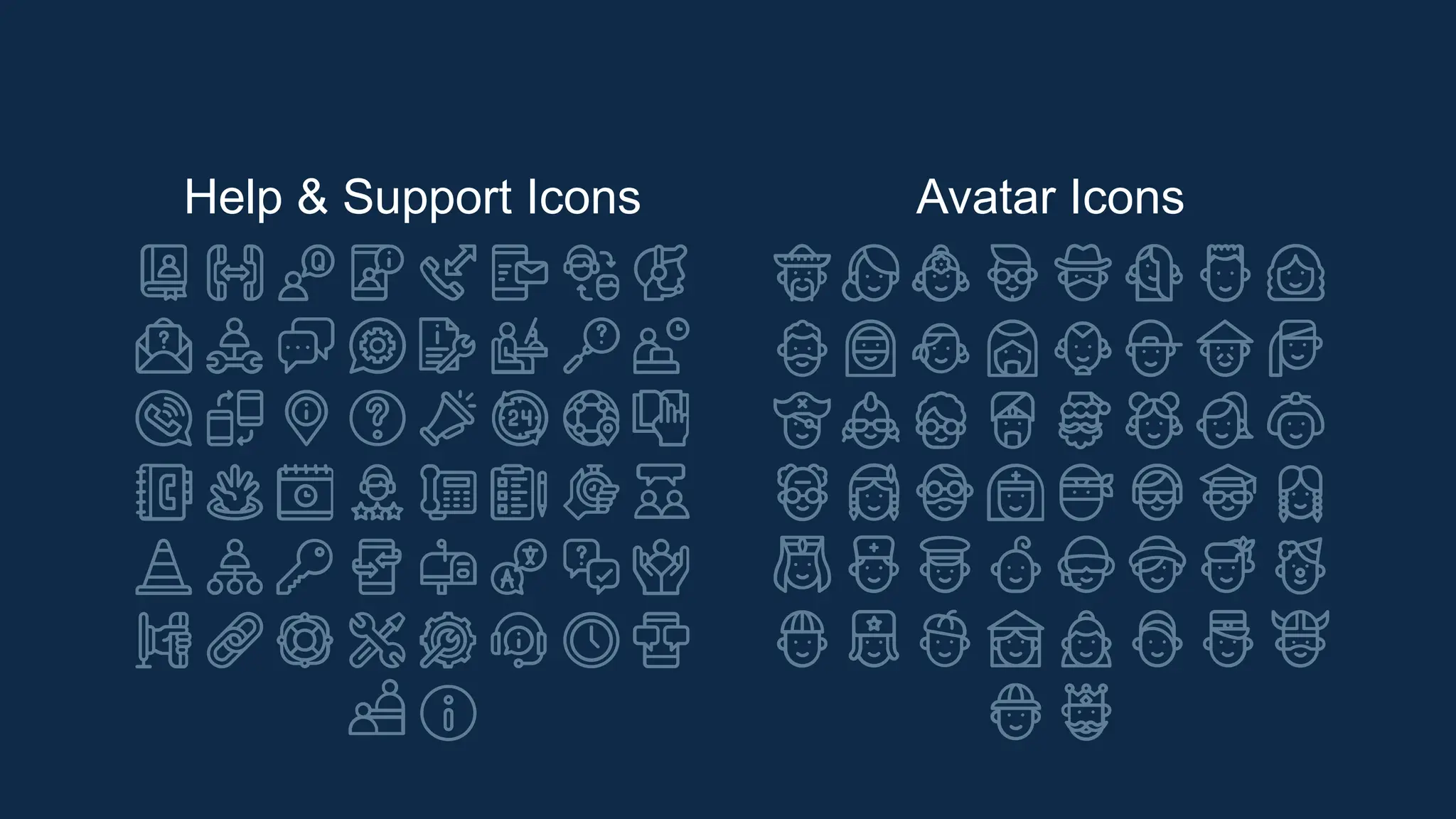Help & Support Icons Avatar Icons
 