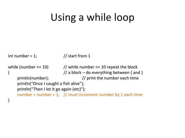 Introduction to programming - class 4 | PPT