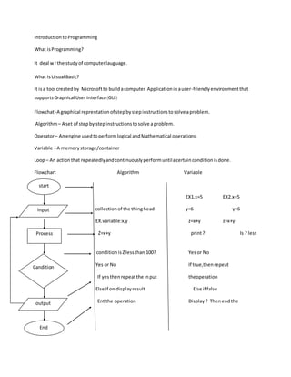 Introduction to programming1 | PDF