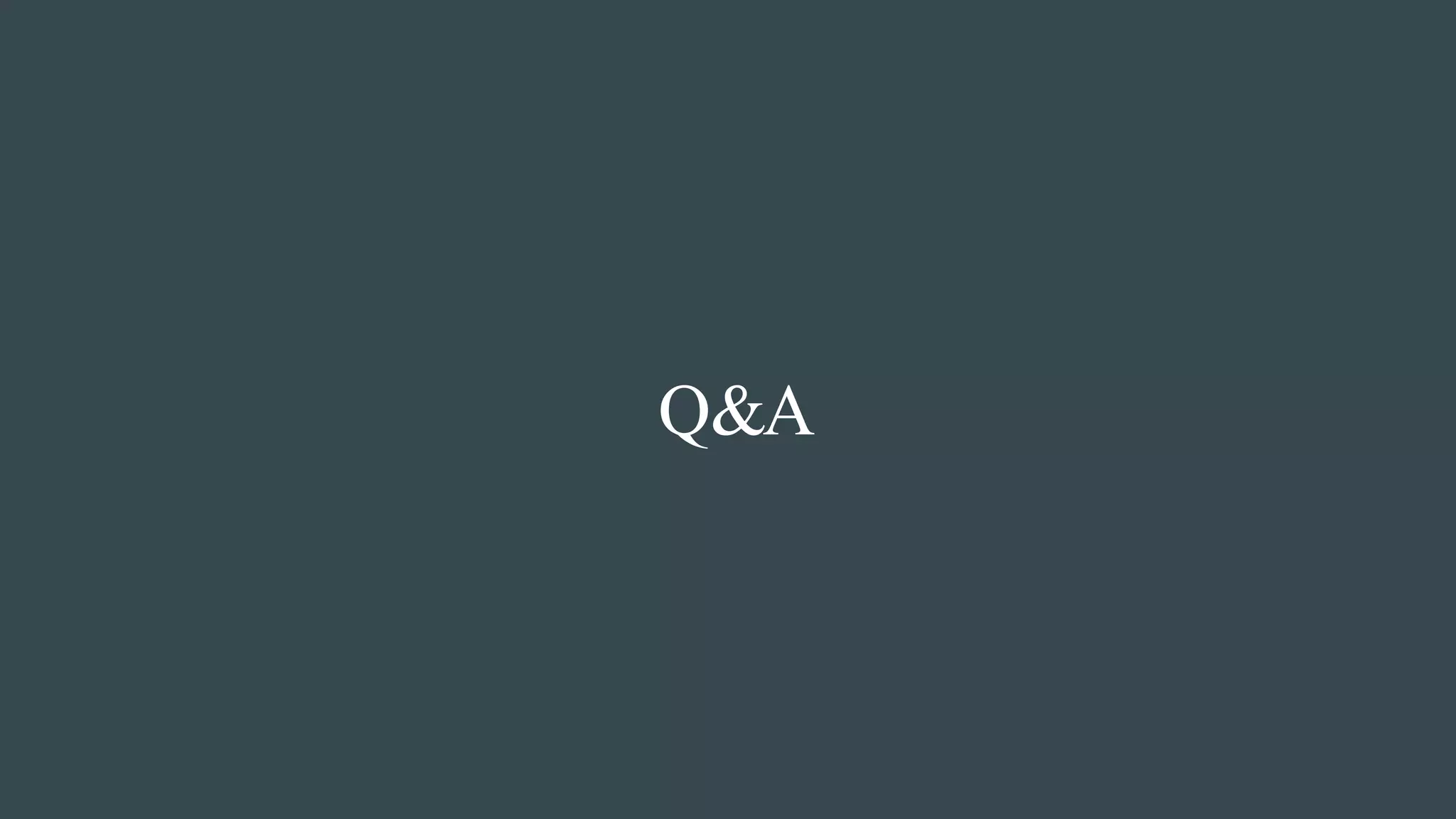 Q&A
 