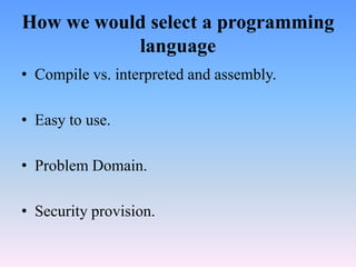 Introduction to programming languages | PPT