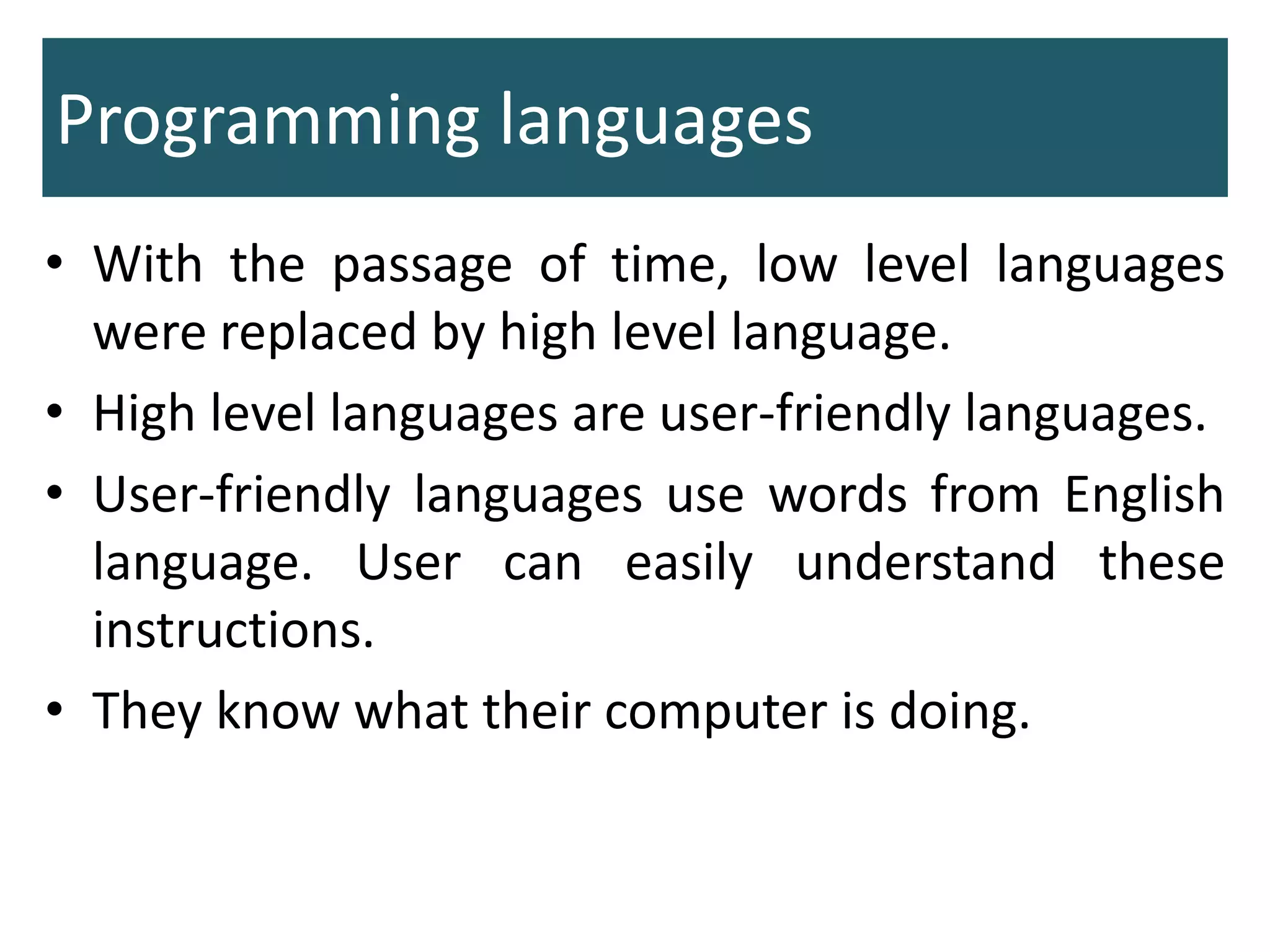 Introduction to programming languages | PPT