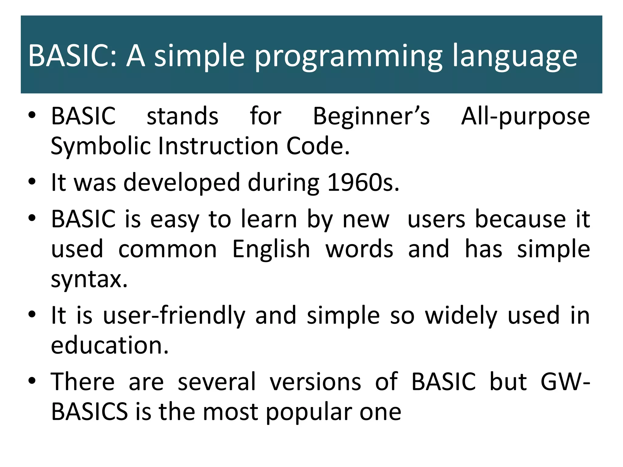 Introduction to programming languages | PPT