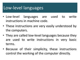 Introduction to programming languages | PPT