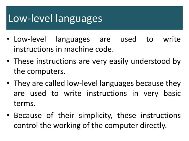 Introduction to programming languages | PPT