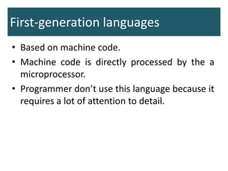 Introduction to programming languages | PPT