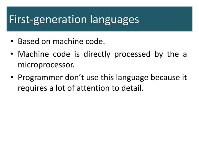 Introduction to programming languages | PPT