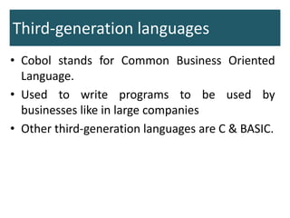 Introduction to programming languages | PPT