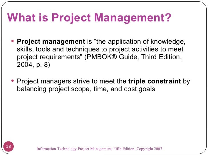 what is project management