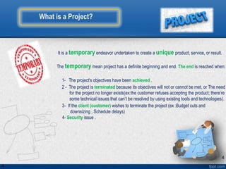 Introduction to project management( framework and processes ) | PDF