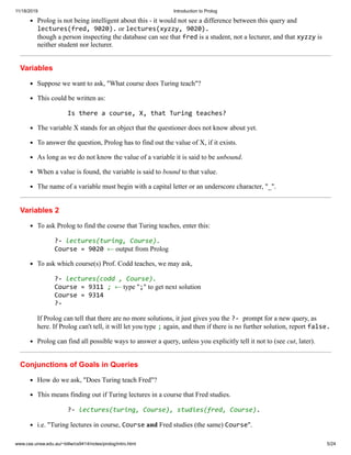 Introduction to prolog | PDF