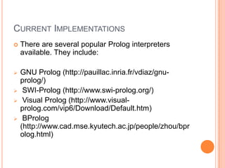 Introduction to Prolog | PPTX