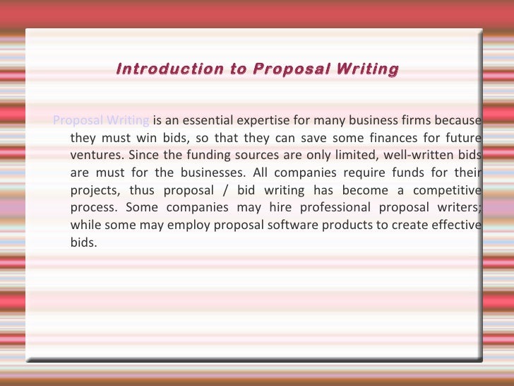 why is proposal writing important to many organization essay
