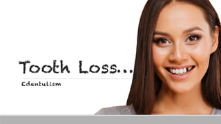 Tooth Loss…
Edentulism
 