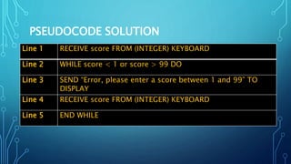 Introduction to Pseudocode | PPTX